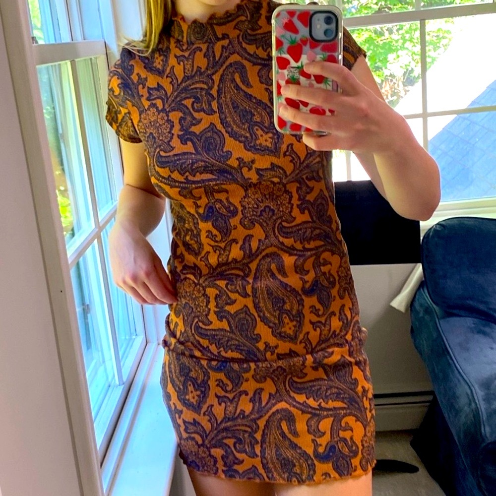 Urban Outfitters Paisley Patterned Mini Dress Medium